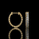 Inside-Out Princess Cut Lab Diamond Hoop Earrings