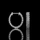 Inside-Out Princess Cut Lab Diamond Hoop Earrings