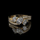 Oval Three Stone Lab Diamond Engagement Ring