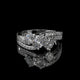 Oval Three Stone Lab Diamond Engagement Ring