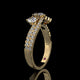 Oval Three Stone Lab Diamond Engagement Ring