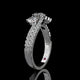 Oval Three Stone Lab Diamond Engagement Ring