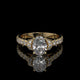 Oval Lab Diamond Engagement Ring with Pavé Diamond Band