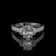 Oval Lab Diamond Engagement Ring with Pavé Diamond Band