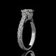 Oval Lab Diamond Engagement Ring with Pavé Diamond Band
