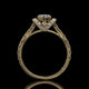 Oval Lab Diamond Engagement Ring with Pavé Diamond Band