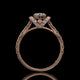 Oval Lab Diamond Engagement Ring with Pavé Diamond Band