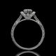 Oval Lab Diamond Engagement Ring with Pavé Diamond Band