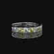 Alternating Yellow & White Round Lab Diamond Band