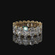 Oval Cut Lab Diamond Eternity Band in 14K Yellow Gold