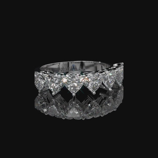 Heart Lab Grown Diamond Band – Elegant Heart Shape Design
