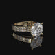 Round Lab Diamond Engagement Ring – Hidden Halo Cathedral Setting