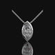 Marquise Cut Bezel Set Lab Diamond Pendant Necklace