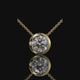 Round Cut Bezel Set Lab Diamond Pendant Necklace