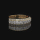 Princess Cut Lab Diamond Band with Pavé Accent Row