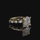 Oval Lab Diamond Engagement Ring with Shared Prong Band