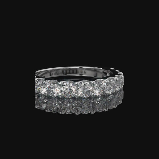 Round Brilliant Lab Diamond Wedding Band